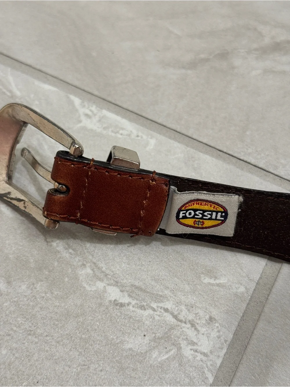 Vintage Western Full Grain Cowhide Leather Fossil Belt Cowgirl